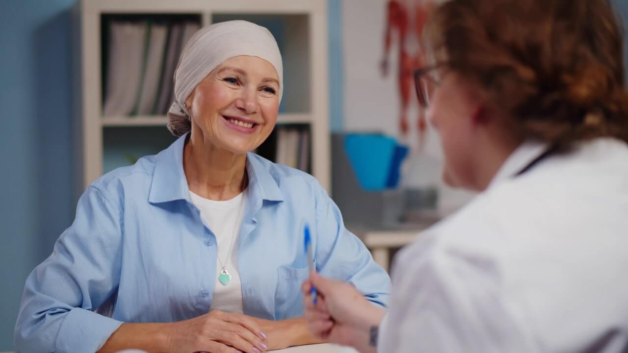 doctor talking to patient