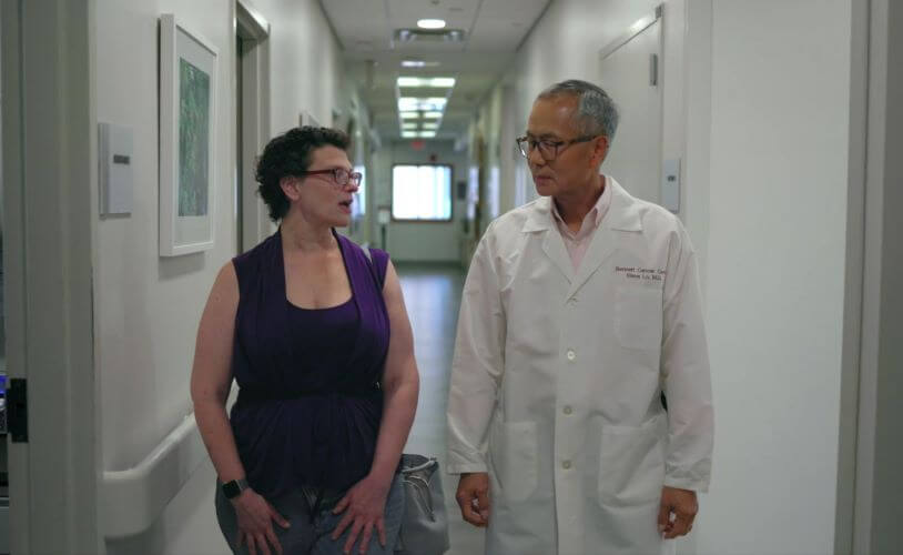 patient talking with her doctor