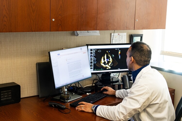 doctor working in the office