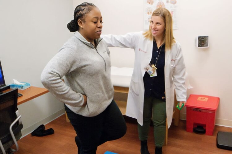 woman getting checked