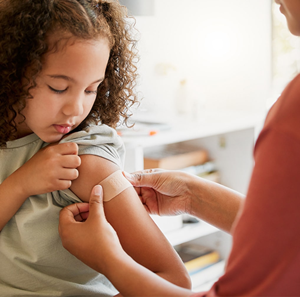 child getting a band aid
